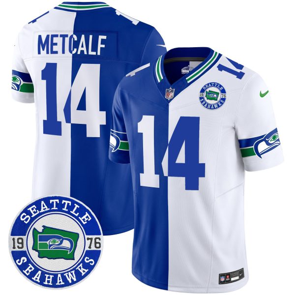 Men's Seahawks Throwback Est. 1976 Patch Vapor Limited Jersey - All Stitched - Image 41