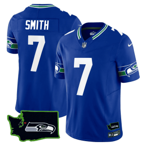 Men's Seattle Seahawks Washington Seahawks Patch Throwback Jersey - All Stitched
