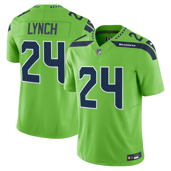 Marshawn Lynch #24 Seattle Seahawks Green Jersey - All Stitched