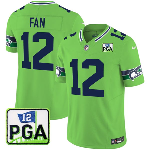 Men's Seahawks PGA Patch Vapor Limited Jersey - All Stitched - Image 42