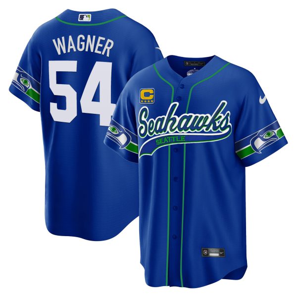 Men's Seahawks Throwback & Gold Cool Base Jersey - All Stitched - Image 2