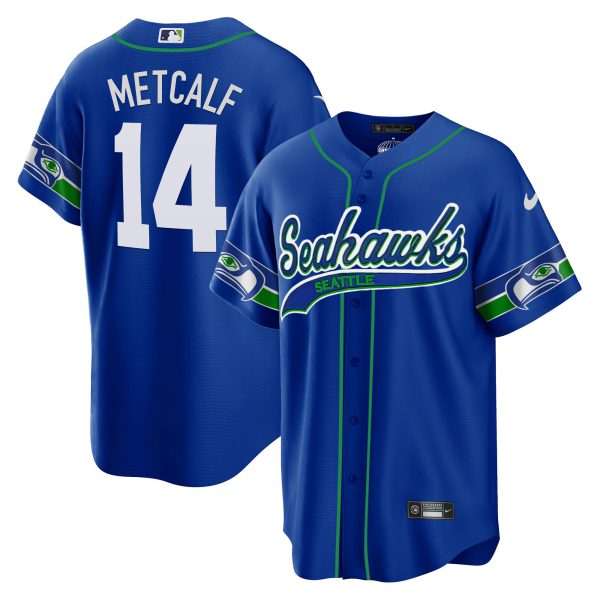 Men's Seahawks Throwback & Gold Cool Base Jersey - All Stitched - Image 4