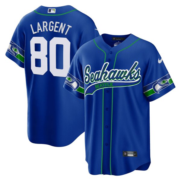 Men's Seahawks Throwback & Gold Cool Base Jersey - All Stitched - Image 6