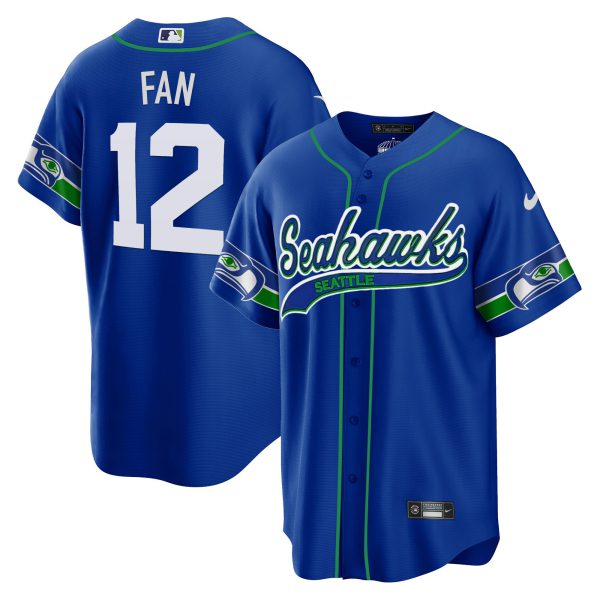 Men's Seahawks Throwback & Gold Cool Base Jersey - All Stitched - Image 7