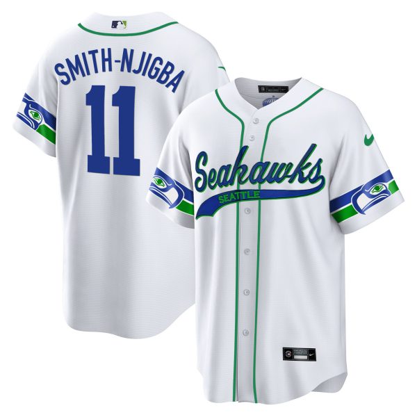 Men's Seahawks Throwback & Gold Cool Base Jersey - All Stitched - Image 9
