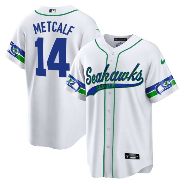Men's Seahawks Throwback & Gold Cool Base Jersey - All Stitched - Image 12