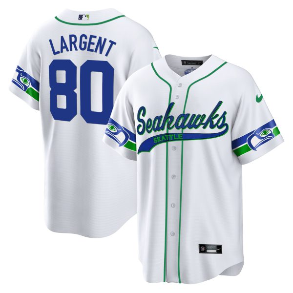 Men's Seahawks Throwback & Gold Cool Base Jersey - All Stitched - Image 14