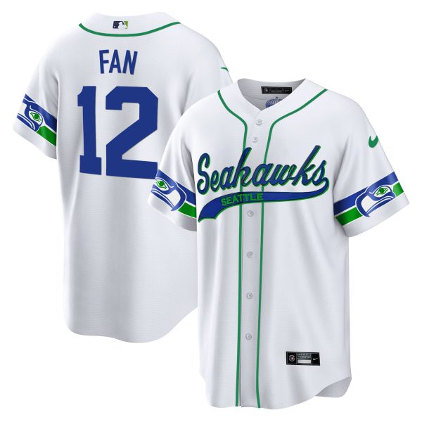 Men's Seahawks Throwback & Gold Cool Base Jersey - All Stitched - Image 15