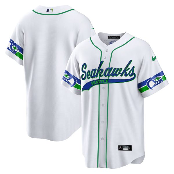 Men's Seahawks Throwback & Gold Cool Base Jersey - All Stitched - Image 16