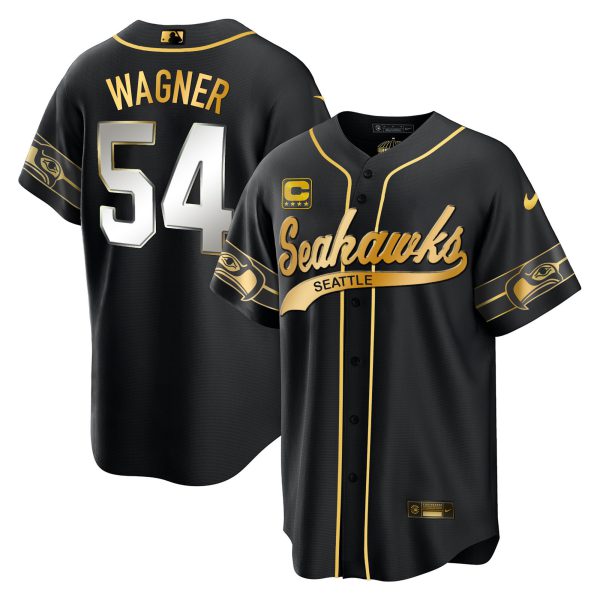 Men's Seahawks Throwback & Gold Cool Base Jersey - All Stitched - Image 18
