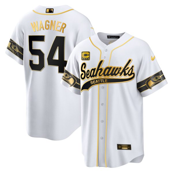 Men's Seahawks Throwback & Gold Cool Base Jersey - All Stitched - Image 26