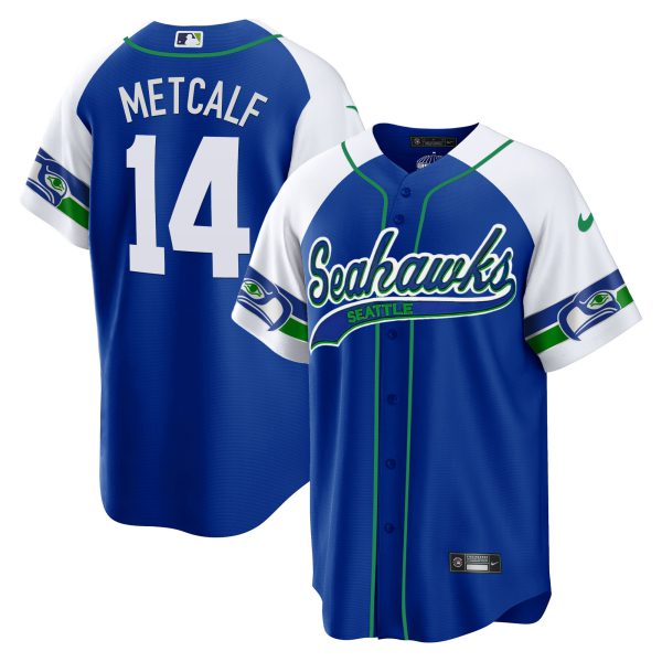 Men's Seahawks Throwback & Gold Cool Base Jersey - All Stitched - Image 44