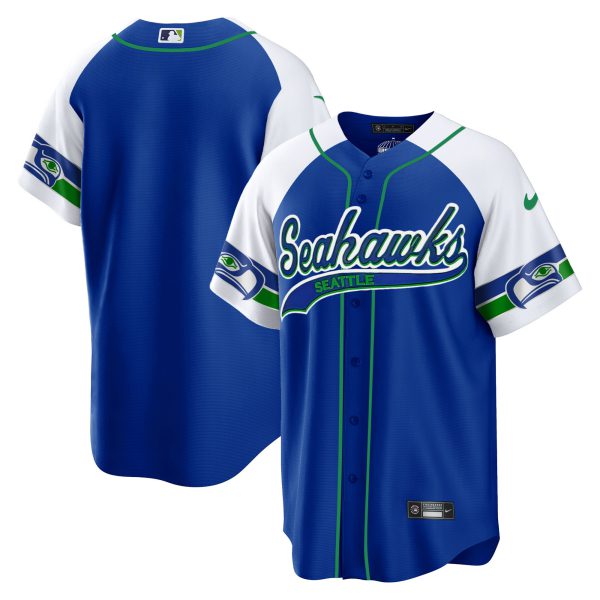 Men's Seahawks Throwback & Gold Cool Base Jersey - All Stitched - Image 48