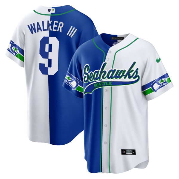 Men's Seahawks Throwback & Gold Cool Base Jersey - All Stitched - Image 53