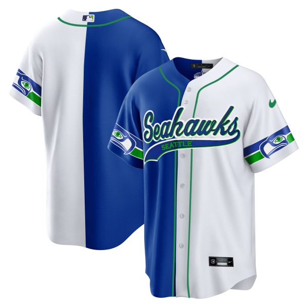 Men's Seahawks Throwback & Gold Cool Base Jersey - All Stitched - Image 56