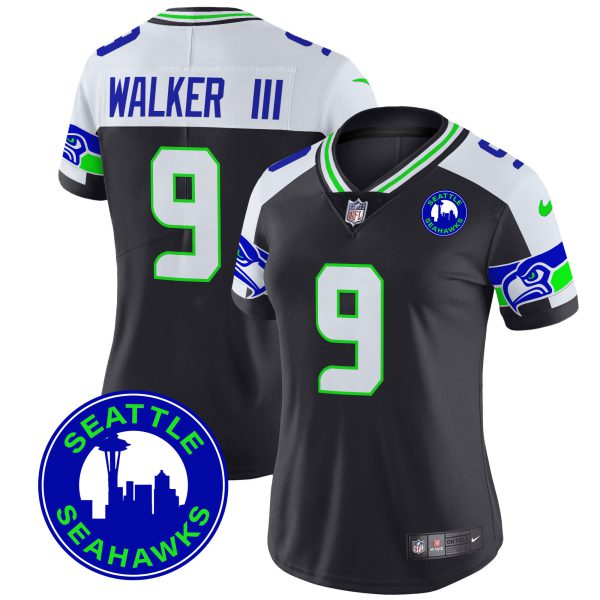 Women's Seahawks 2024 Seattle City Patch Vapor Limited Jersey - All Stitched - Image 5