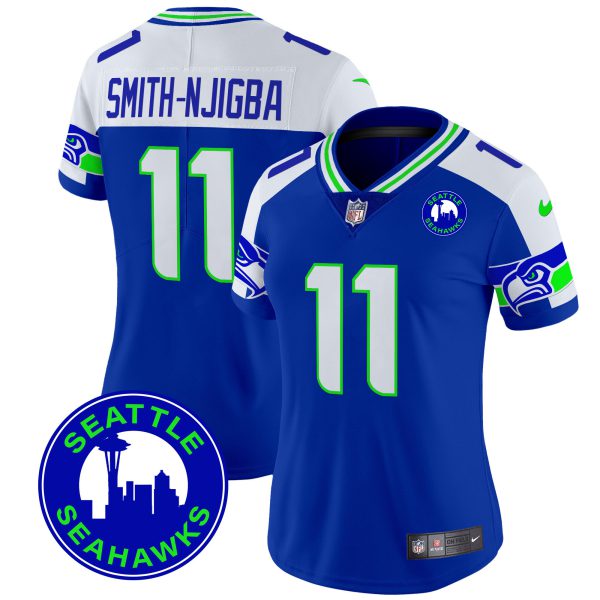 Women's Seahawks 2024 Seattle City Patch Vapor Limited Jersey - All Stitched - Image 8