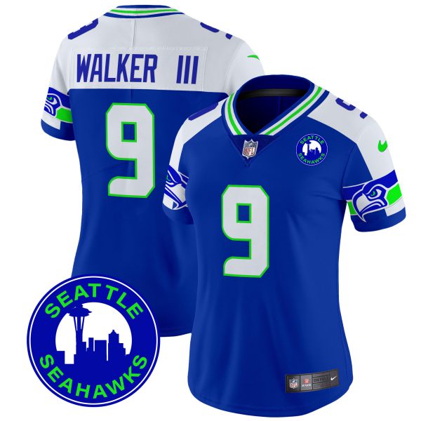 Women's Seahawks 2024 Seattle City Patch Vapor Limited Jersey - All Stitched - Image 12