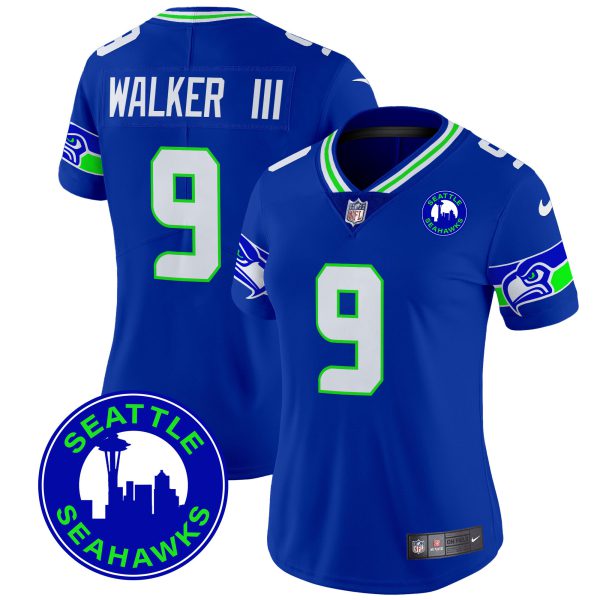 Women's Seahawks 2024 Seattle City Patch Vapor Limited Jersey - All Stitched - Image 19
