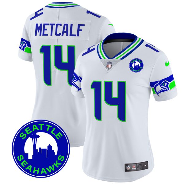 Women's Seahawks 2024 Seattle City Patch Vapor Limited Jersey - All Stitched - Image 25