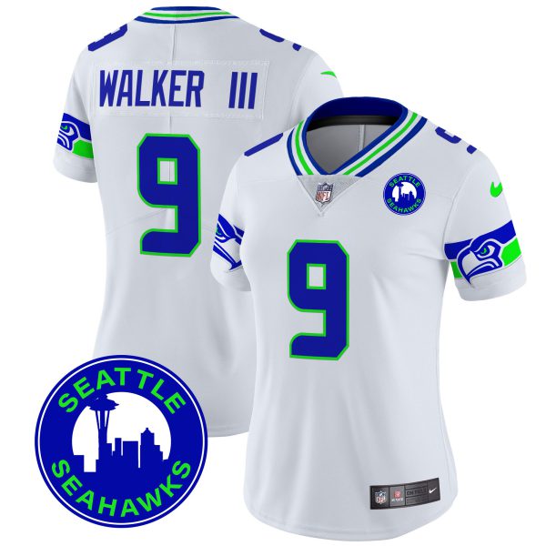 Women's Seahawks 2024 Seattle City Patch Vapor Limited Jersey - All Stitched - Image 26