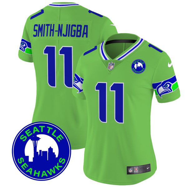 Women's Seahawks 2024 Seattle City Patch Vapor Limited Jersey - All Stitched - Image 36