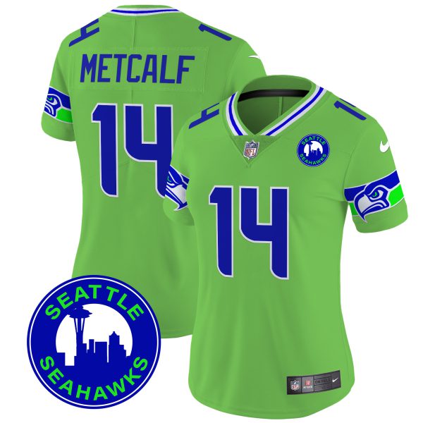 Women's Seahawks 2024 Seattle City Patch Vapor Limited Jersey - All Stitched - Image 39