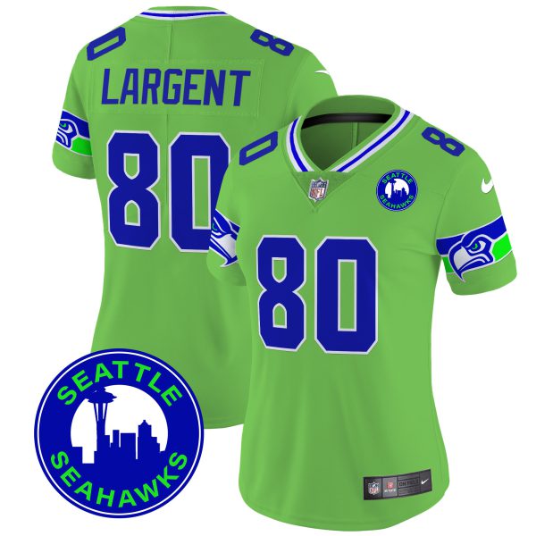 Women's Seahawks 2024 Seattle City Patch Vapor Limited Jersey - All Stitched - Image 41