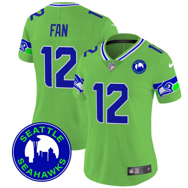 Women's Seahawks 2024 Seattle City Patch Vapor Limited Jersey - All Stitched - Image 42