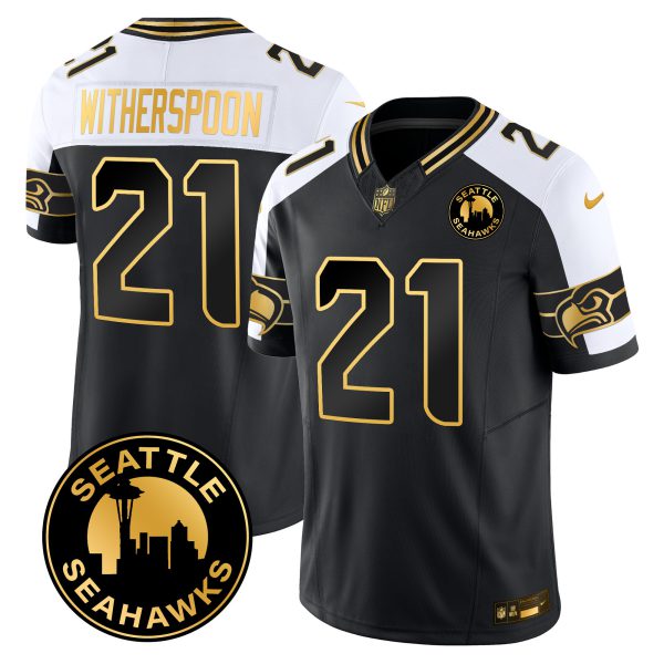 Men's Seahawks 2024 Seattle City Patch Gold Vapor Limited Jersey - All Stitched - Image 23