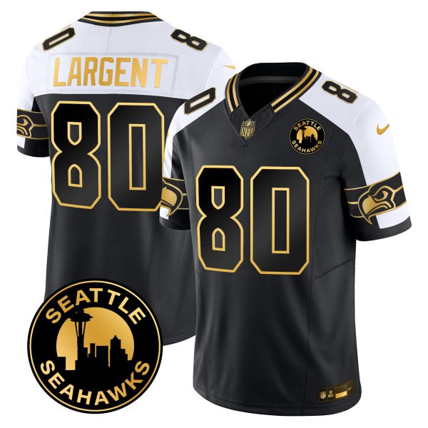 Men's Seahawks 2024 Seattle City Patch Gold Vapor Limited Jersey - All Stitched - Image 27