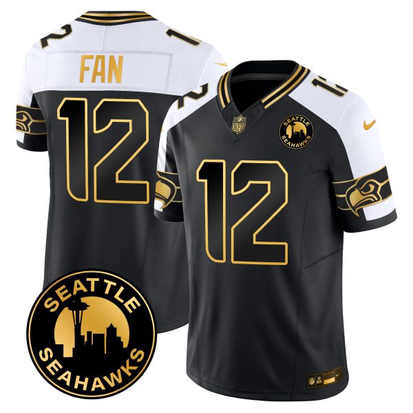 Men's Seahawks 2024 Seattle City Patch Gold Vapor Limited Jersey - All Stitched - Image 28