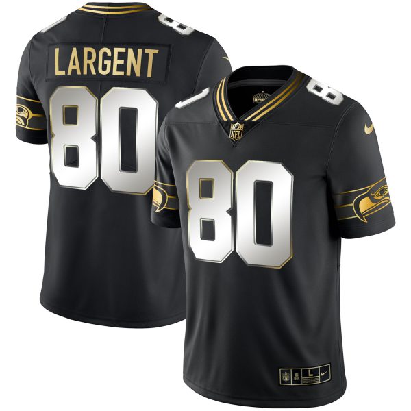 Men's Seahawks Throwback & Gold Jersey V2 - All Stitched - Image 41