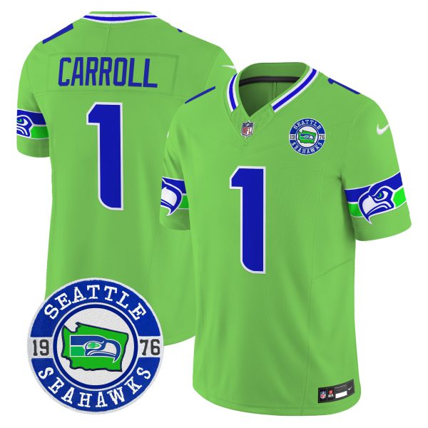 Men's Seahawks 2024 Seattle Est. 1976 Patch Vapor Limited Jersey - All Stitched - Image 10