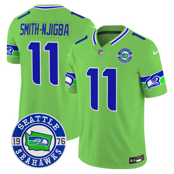 Men's Seahawks 2024 Seattle Est. 1976 Patch Vapor Limited Jersey - All Stitched - Image 11