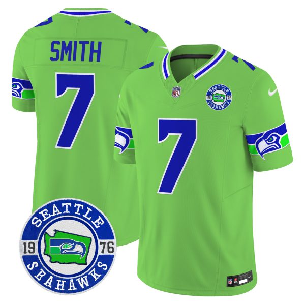 Men's Seahawks 2024 Seattle Est. 1976 Patch Vapor Limited Jersey - All Stitched - Image 13