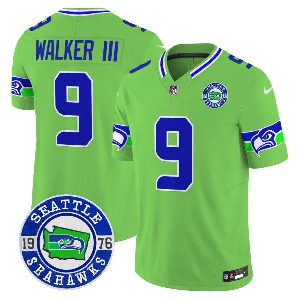 Men's Seahawks 2024 Seattle Est. 1976 Patch Vapor Limited Jersey - All Stitched - Image 15