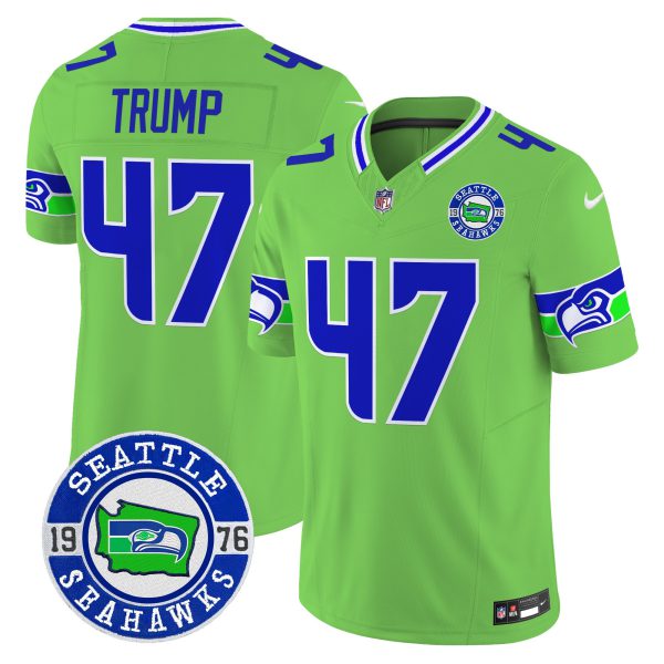 Men's Seahawks 2024 Seattle Est. 1976 Patch Vapor Limited Jersey - All Stitched - Image 17