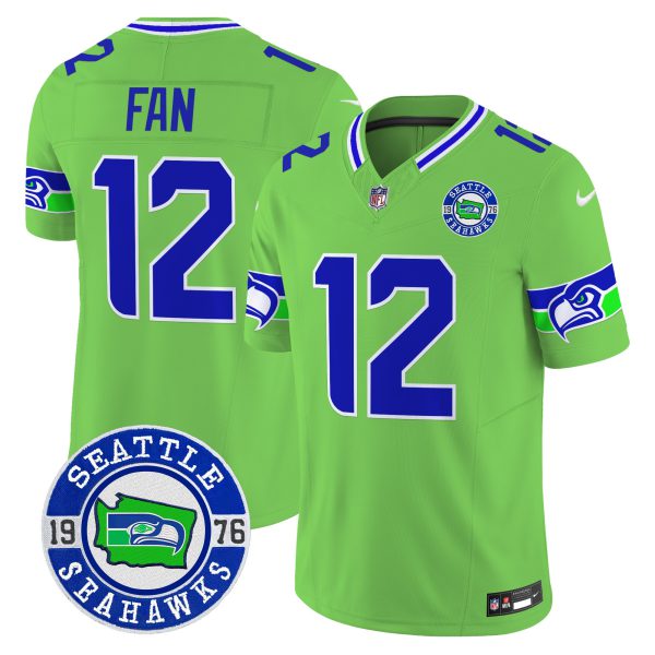 Men's Seahawks 2024 Seattle Est. 1976 Patch Vapor Limited Jersey - All Stitched - Image 18