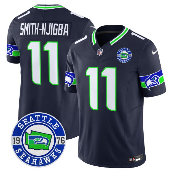 Men's Seahawks 2024 Seattle Est. 1976 Patch Vapor Limited Jersey - All Stitched - Image 20