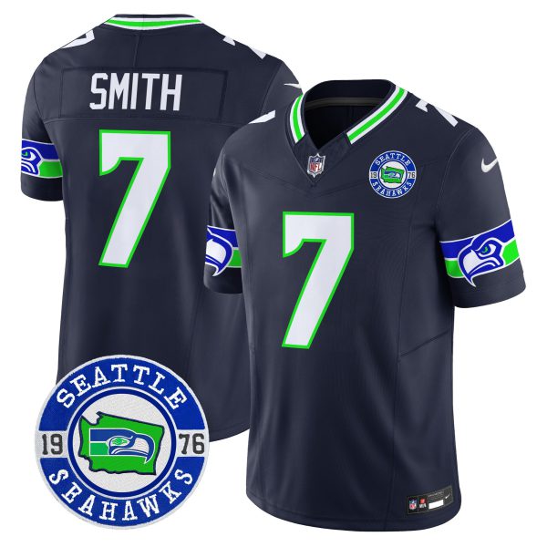 Men's Seahawks 2024 Seattle Est. 1976 Patch Vapor Limited Jersey - All Stitched - Image 22