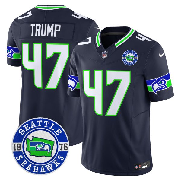 Men's Seahawks 2024 Seattle Est. 1976 Patch Vapor Limited Jersey - All Stitched - Image 26
