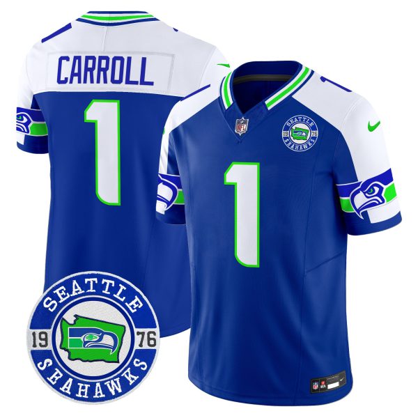 Men's Seahawks 2024 Seattle Est. 1976 Patch Vapor Limited Jersey - All Stitched - Image 28