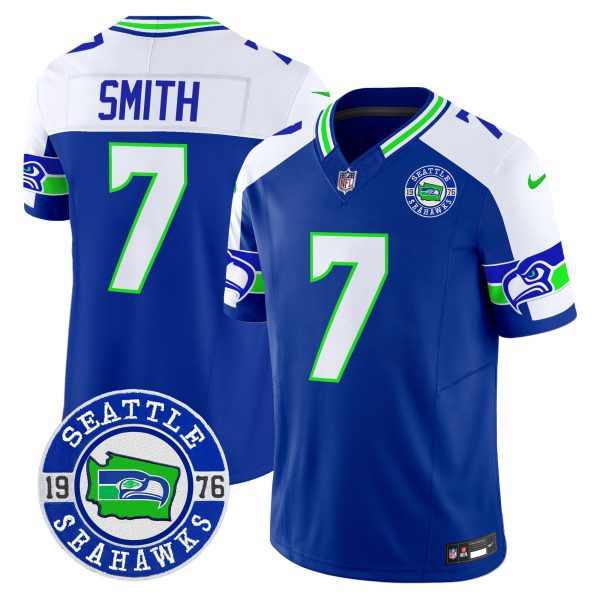 Men's Seahawks 2024 Seattle Est. 1976 Patch Vapor Limited Jersey - All Stitched - Image 31