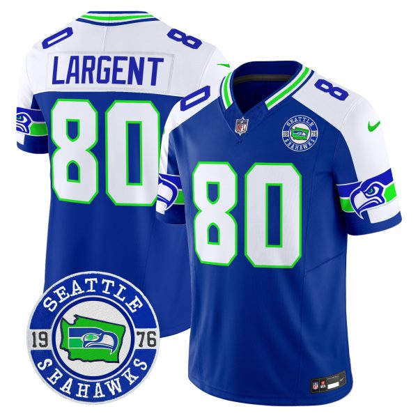 Men's Seahawks 2024 Seattle Est. 1976 Patch Vapor Limited Jersey - All Stitched - Image 34