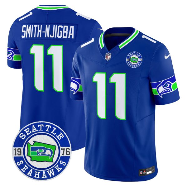 Men's Seahawks 2024 Seattle Est. 1976 Patch Vapor Limited Jersey - All Stitched - Image 38