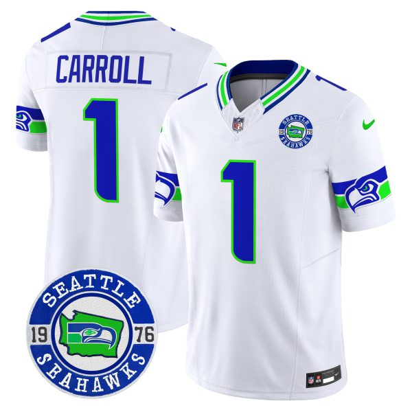 Men's Seahawks 2024 Seattle Est. 1976 Patch Vapor Limited Jersey - All Stitched - Image 46