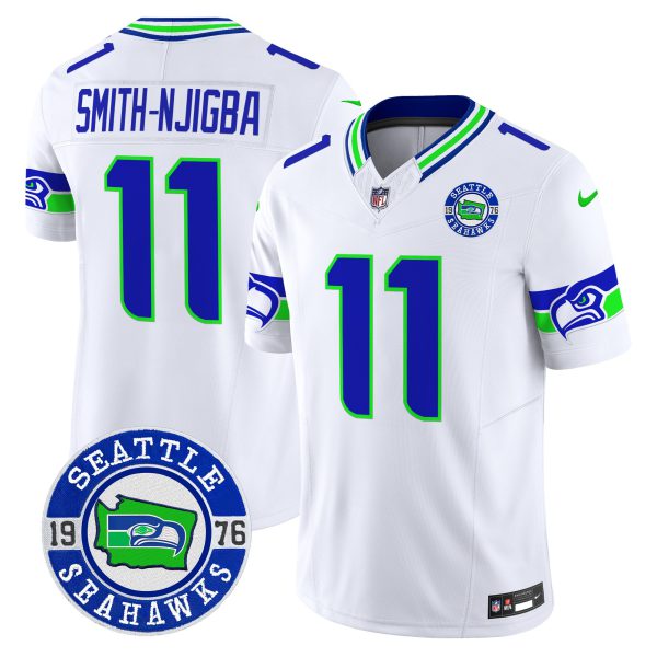 Men's Seahawks 2024 Seattle Est. 1976 Patch Vapor Limited Jersey - All Stitched - Image 47