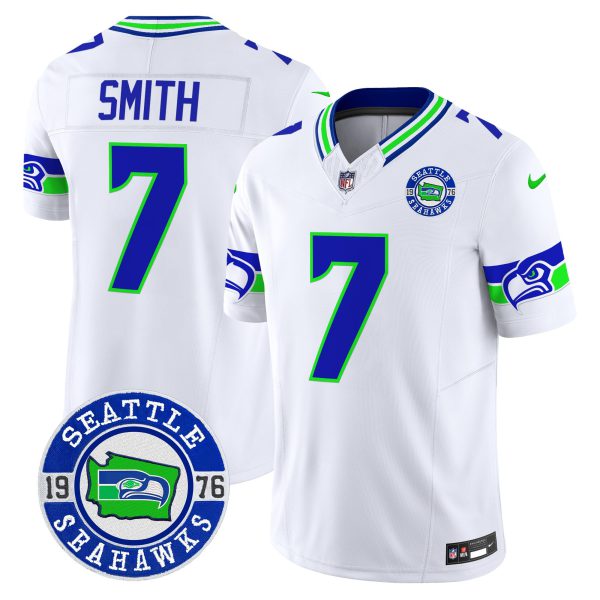 Men's Seahawks 2024 Seattle Est. 1976 Patch Vapor Limited Jersey - All Stitched - Image 49