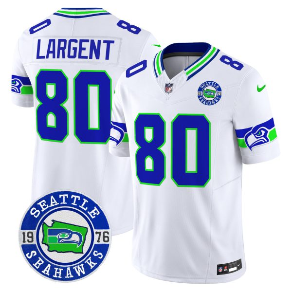 Men's Seahawks 2024 Seattle Est. 1976 Patch Vapor Limited Jersey - All Stitched - Image 52